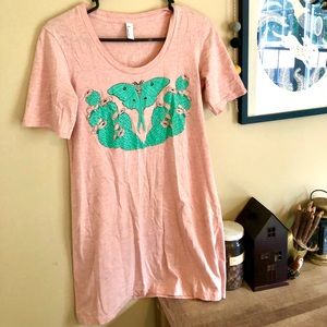 Fennec Design Cactus and Luna Moth Shirt/Dress 🌵